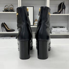 Dior D-town Leather Logo Short Boots Black — view 6