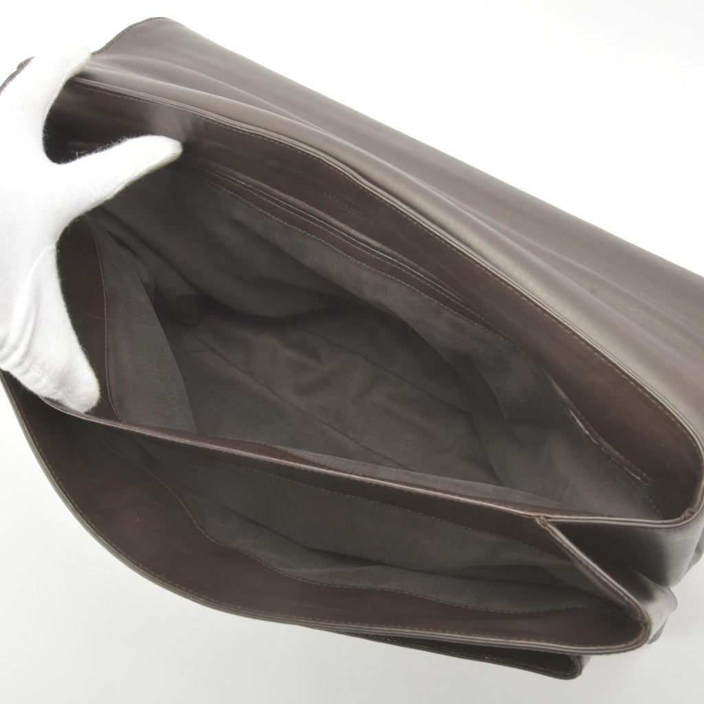 Bottega Veneta Business Bag Intrecciato Leather Dark Brown