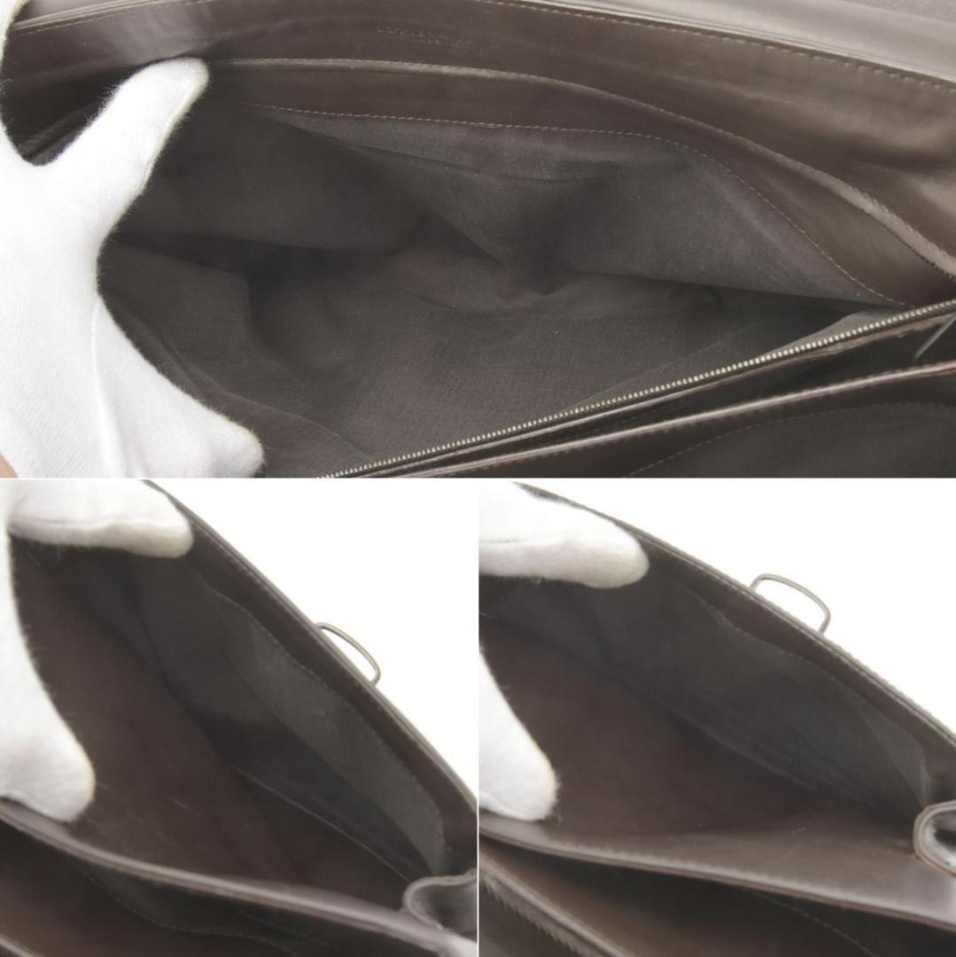 Bottega Veneta Business Bag Intrecciato Leather Dark Brown