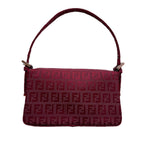Fendi Baguette Burgundy Shoulder Bag — view 2