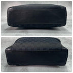 Gucci GG Tote Black Logo Leather Canvas — view 8