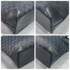 Gucci GG Tote Black Logo Leather Canvas — view 9