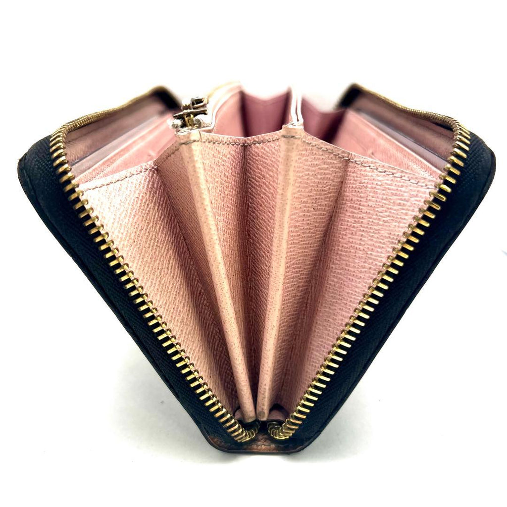 Louis Vuitton Rose Velours Zippy Wallet Damier — view 3
