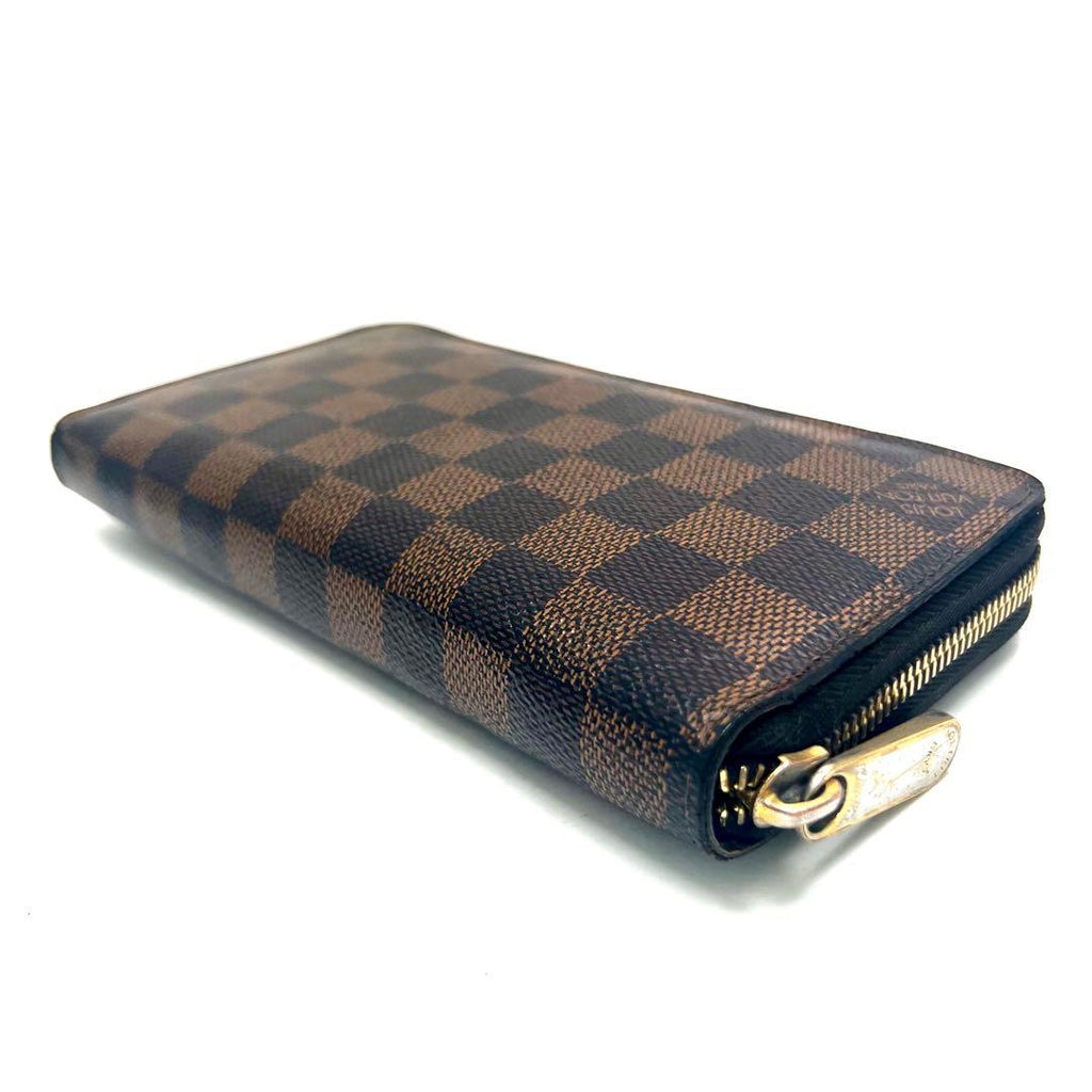 Louis Vuitton Rose Velours Zippy Wallet Damier — view 8