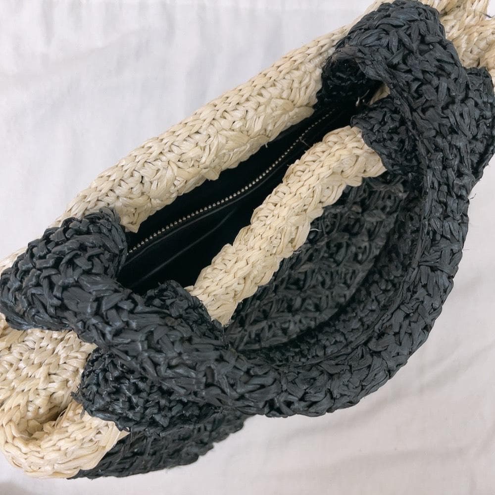 Prada Raffia Croquette Canapa Tote Bag — view 7