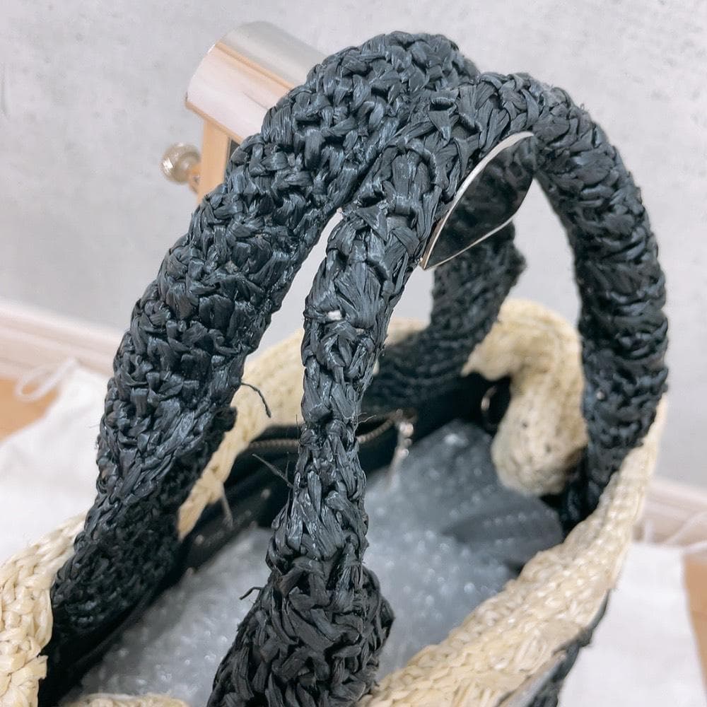 Prada Raffia Croquette Canapa Tote Bag — view 8