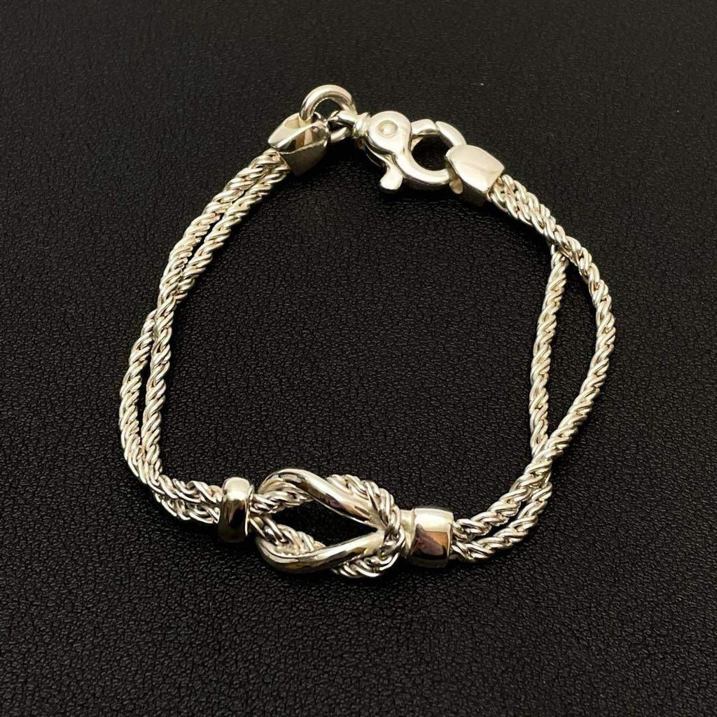Tiffany & Co Bracelet Bangle Center Knot Double Rope