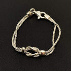 Tiffany & Co Bracelet Bangle Center Knot Double Rope