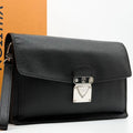 Louis Vuitton Belaia Taiga Clutch Leather
