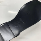 Saint Laurent Cassandra Leather YSL Strap Thong Sandals — view 8