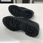 Prada Double Chocolate Triangle Logo Leather Loafers Black — view 7