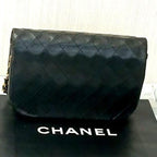 Chanel Quilted Chain Shoulder Lambskin Double Flap Black — view 2