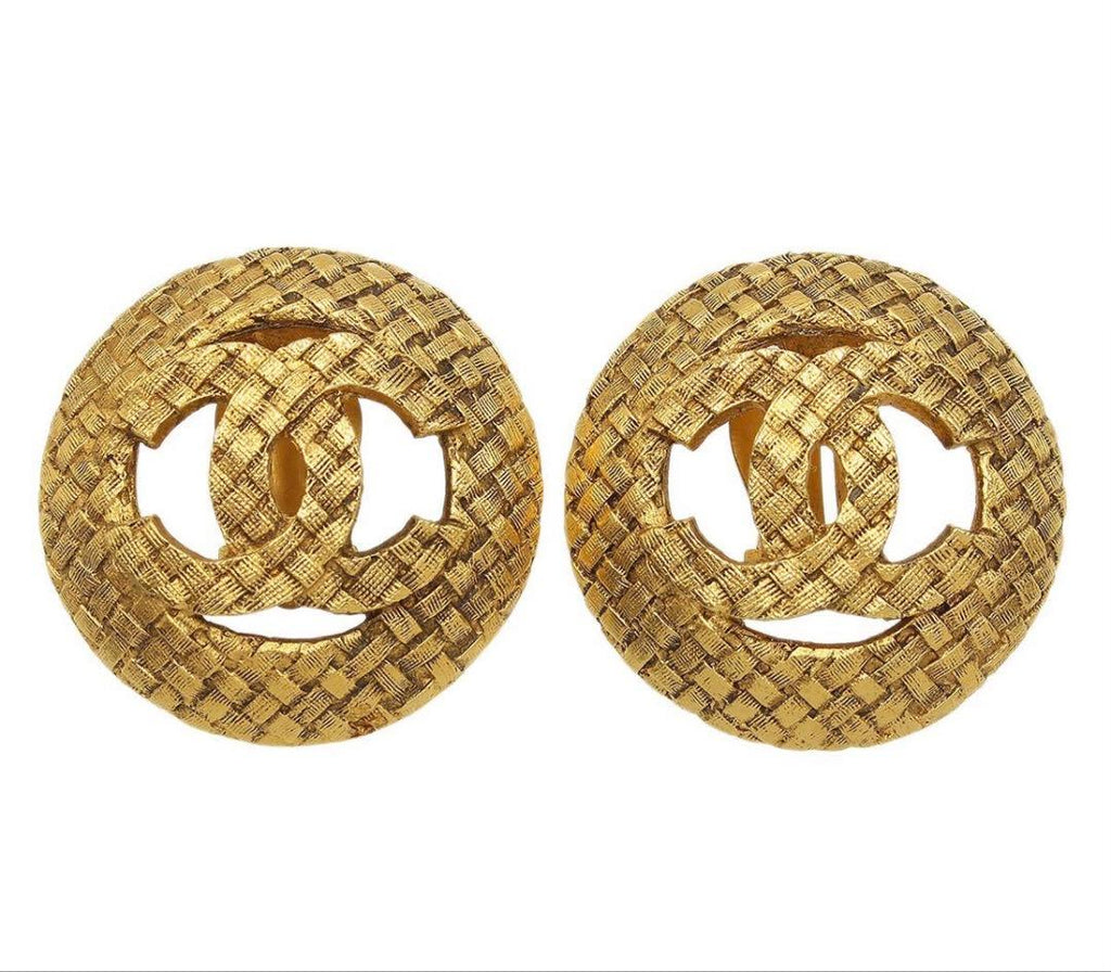 Chanel CC Logo Round Earrings — view 2