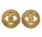 Chanel CC Logo Round Earrings — view 2