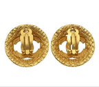 Chanel CC Logo Round Earrings — view 3