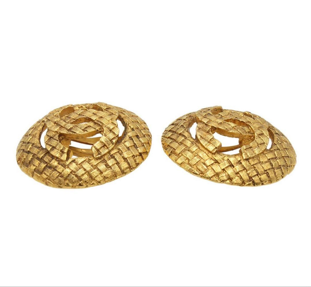 Chanel CC Logo Round Earrings — view 4