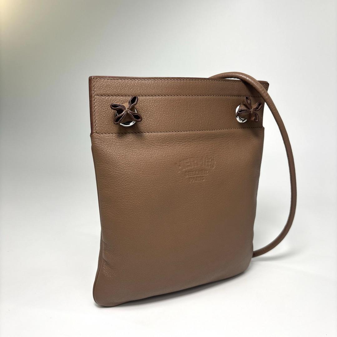 Hermes Super Aline Etoupe Silver Shoulder — view 3