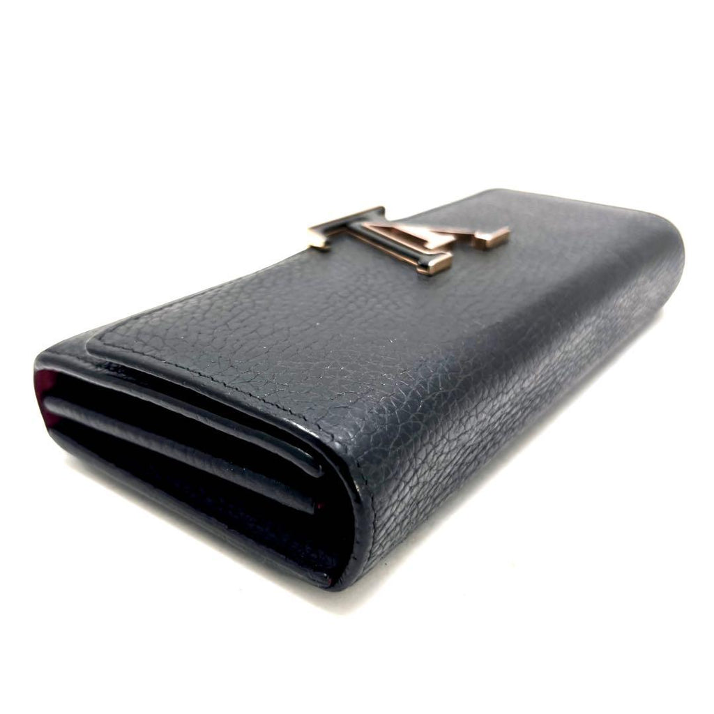 Louis Vuitton Portefeuille Capucines Noir Gold Wallet — view 4