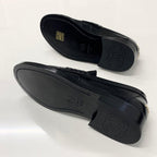 Chanel Logo Leather Loafers Black — view 6