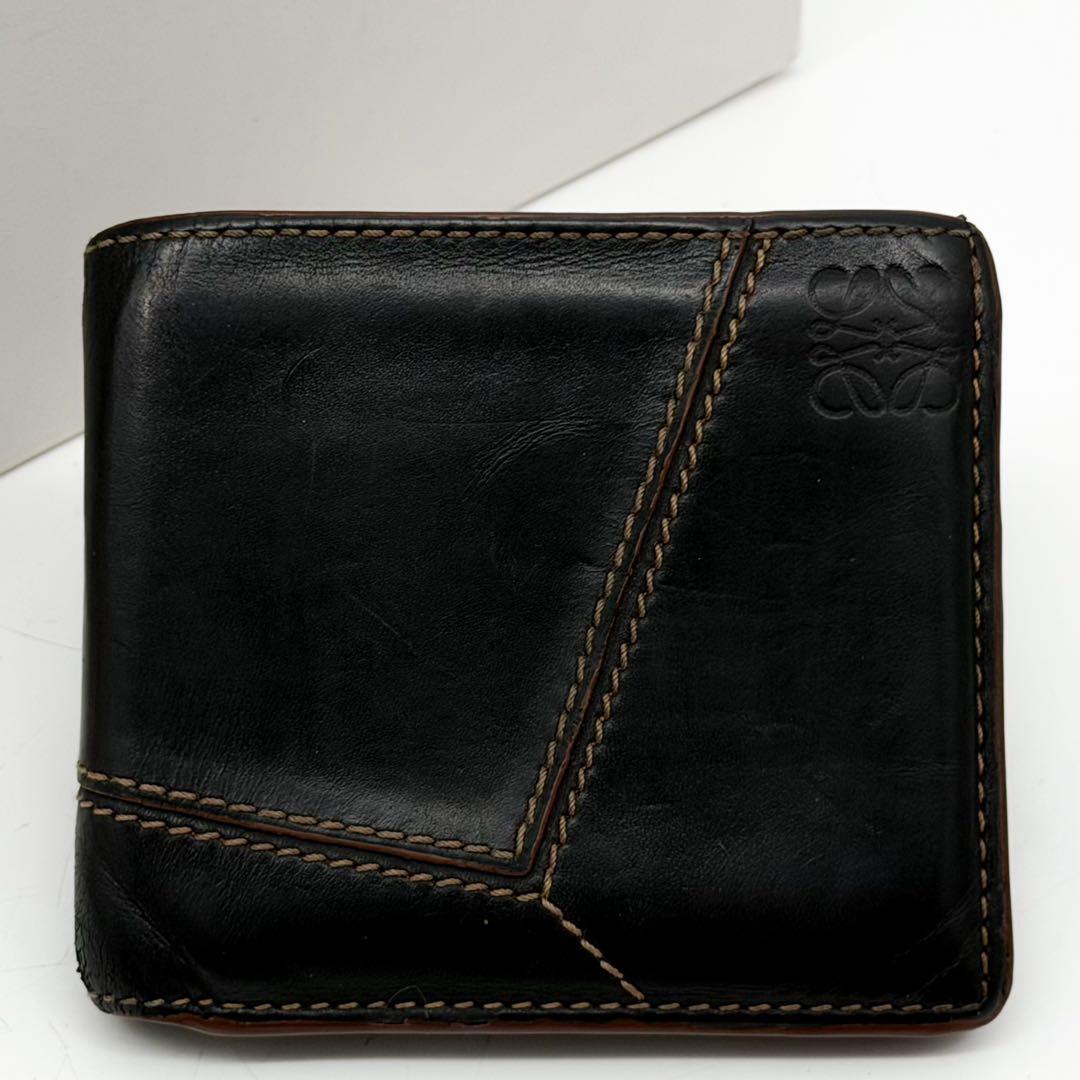 Loewe Puzzle Bifold Wallet Leather Black Compact Anagram — view 2