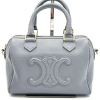 Celine Mini Boston Bag Cuir Triomphe Light Blue — view 2