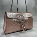 Gucci GG Shoulder Bag Horsebit Emily Pink