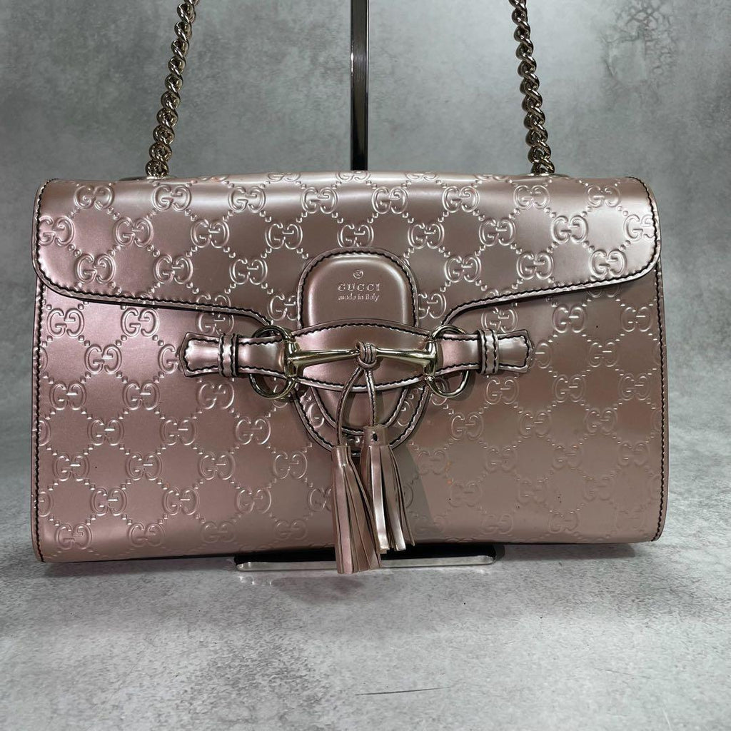 Gucci GG Shoulder Bag Horsebit Emily Pink — view 2