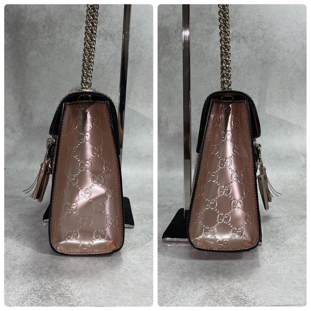 Gucci GG Shoulder Bag Horsebit Emily Pink — view 7