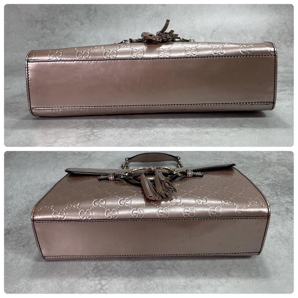 Gucci GG Shoulder Bag Horsebit Emily Pink — view 8