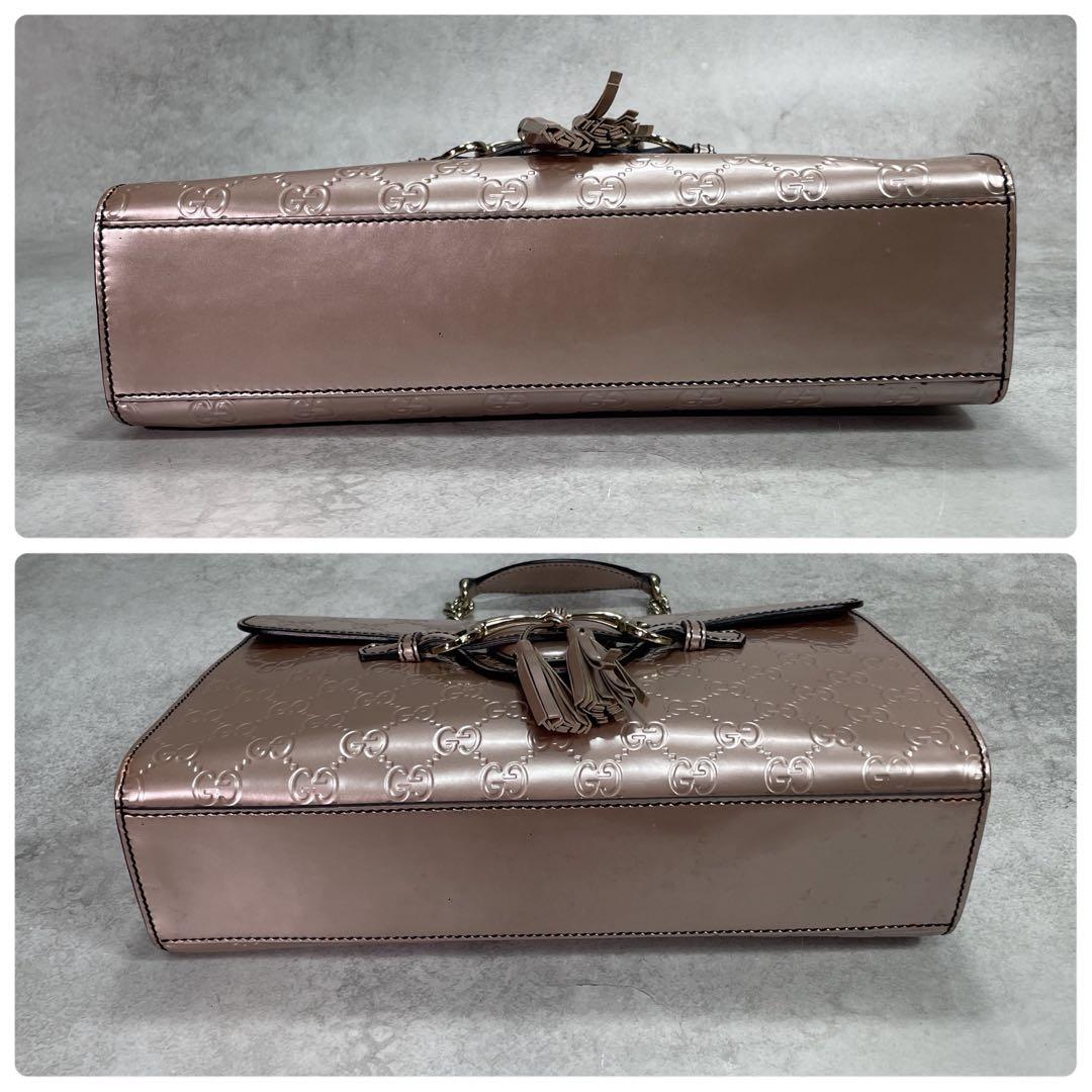 Gucci GG Shoulder Bag Horsebit Emily Pink — view 8
