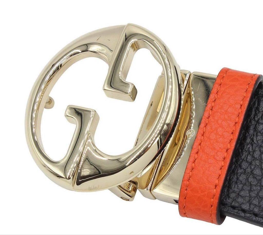 Gucci Double G Interlocking G Leather Reversible Belt — view 4