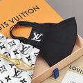 Louis Vuitton Mask Maillard Black XL Embroidered Pouch Warm Pollen