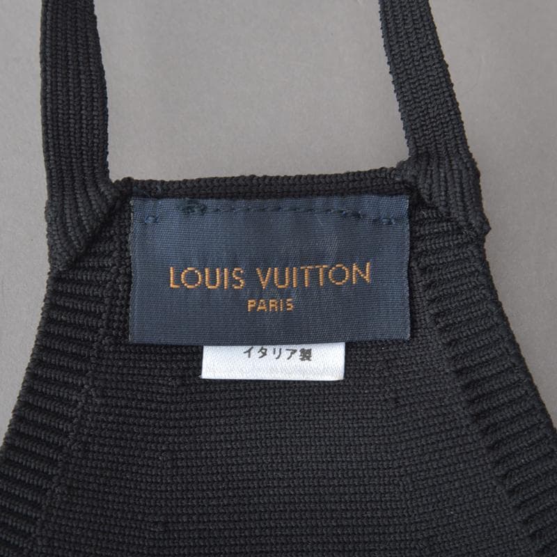 Louis Vuitton Mask Maillard Black XL Embroidered Pouch Warm Pollen — view 5