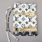 Louis Vuitton Mask Maillard Black XL Embroidered Pouch Warm Pollen — view 8