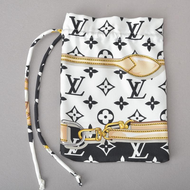 Louis Vuitton Mask Maillard Black XL Embroidered Pouch Warm Pollen — view 8