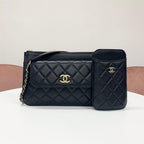 Chanel Quilted CC Logo Lambskin Chain Shoulder Bag