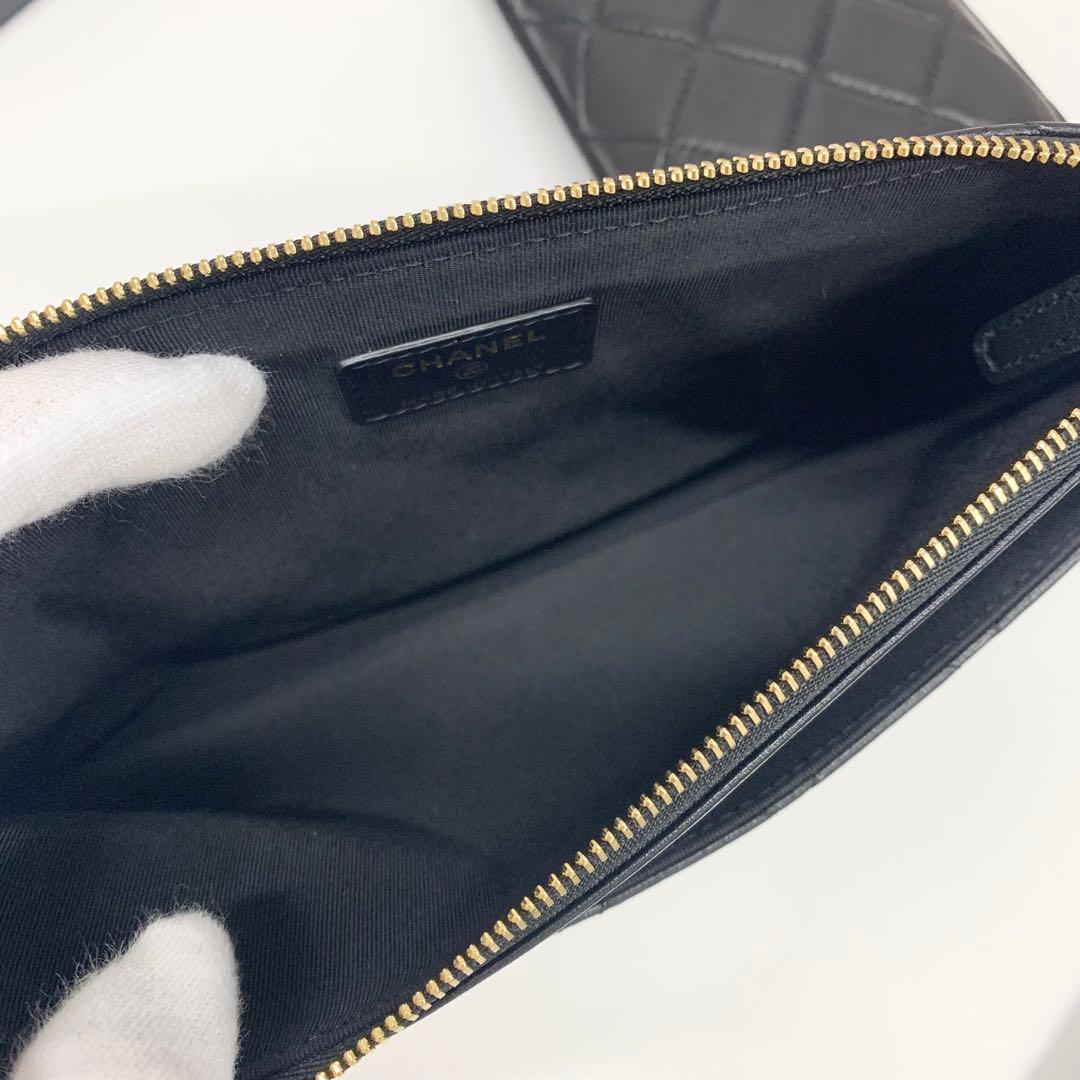Chanel Quilted CC Logo Lambskin Chain Shoulder Bag — view 7