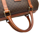 Celine Leather Macadam Triomphe Hand Mini Boston Bag Brown — view 6