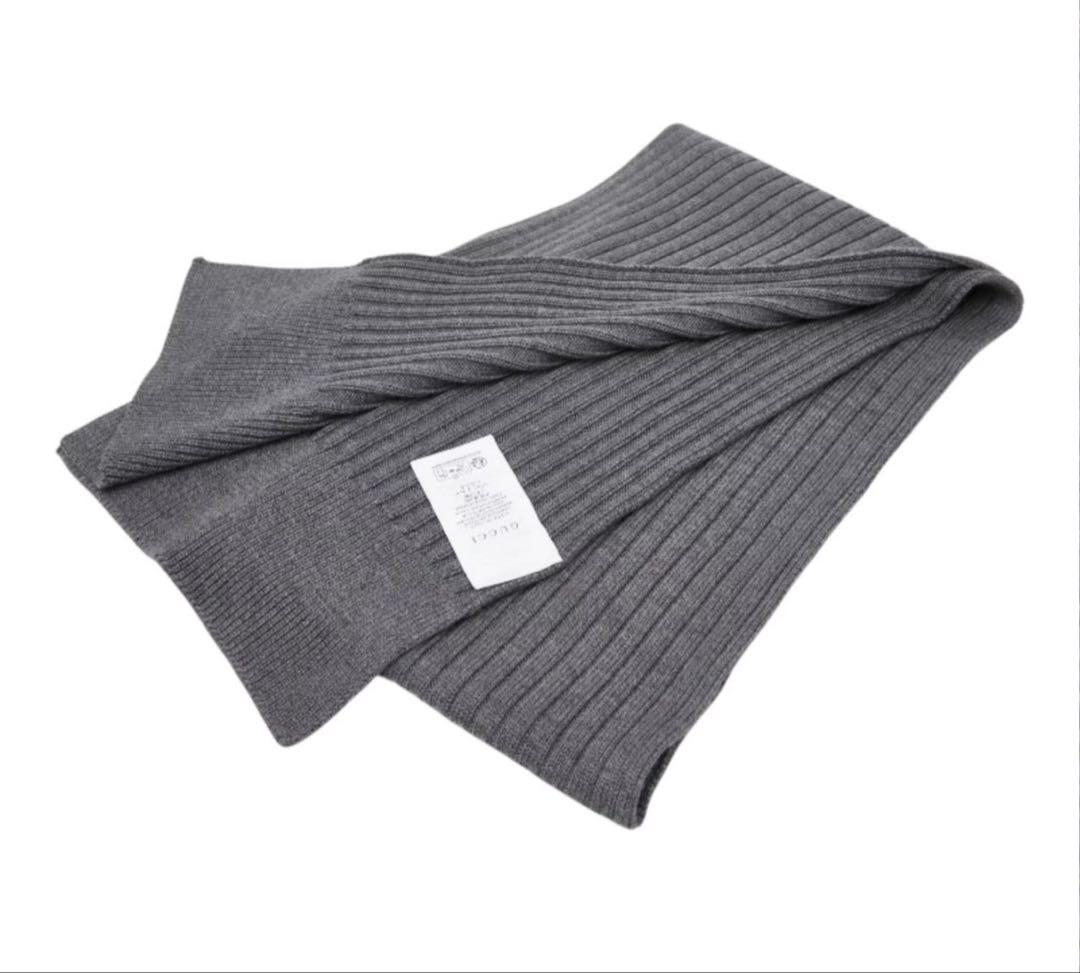 Gucci Logo Knit Rib Scarf Sweater — view 2
