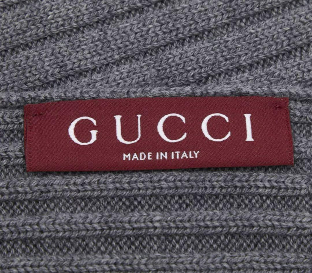 Gucci Logo Knit Rib Scarf Sweater — view 3