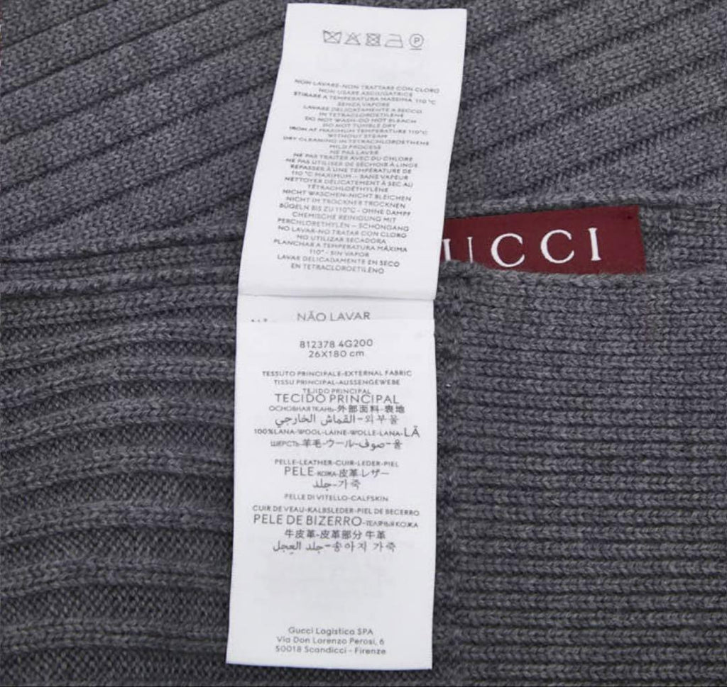 Gucci Logo Knit Rib Scarf Sweater — view 5