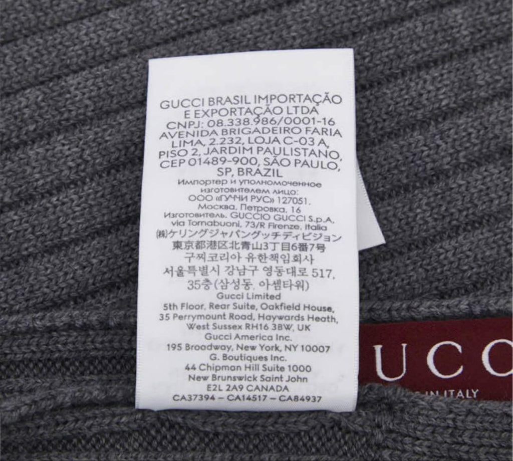 Gucci Logo Knit Rib Scarf Sweater — view 8