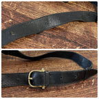 Celine Leather Triomphe Logo Vintage Shoulder Bag Black — view 8