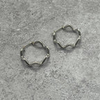 Tiffany & Co Paloma Picasso Wave Hoop Earrings Zigzag