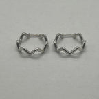 Tiffany & Co Paloma Picasso Wave Hoop Earrings Zigzag — view 3