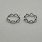 Tiffany & Co Paloma Picasso Wave Hoop Earrings Zigzag — view 4