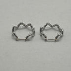 Tiffany & Co Paloma Picasso Wave Hoop Earrings Zigzag — view 6