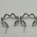 Tiffany & Co Paloma Picasso Wave Hoop Earrings Zigzag — view 9