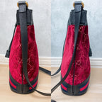 Gucci GG Velvet Drawstring Bucket Shoulder Bag — view 4