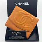 Chanel Wallet Jumbo CC Logo Caviar Snap Bifold